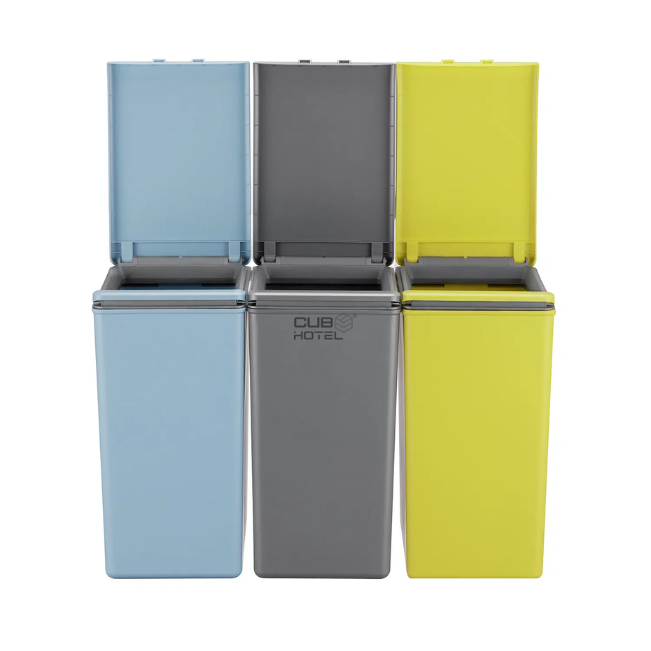 Cubo Touch 20L Conectable Gris Morandi 